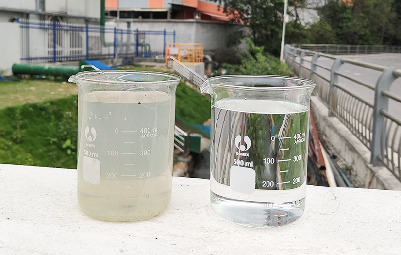 進(jìn)出水質(zhì)對比