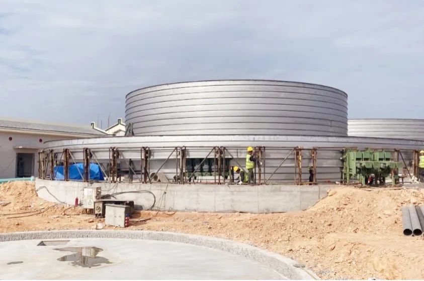 鵬凱圓-裝配式污水廠主體施工